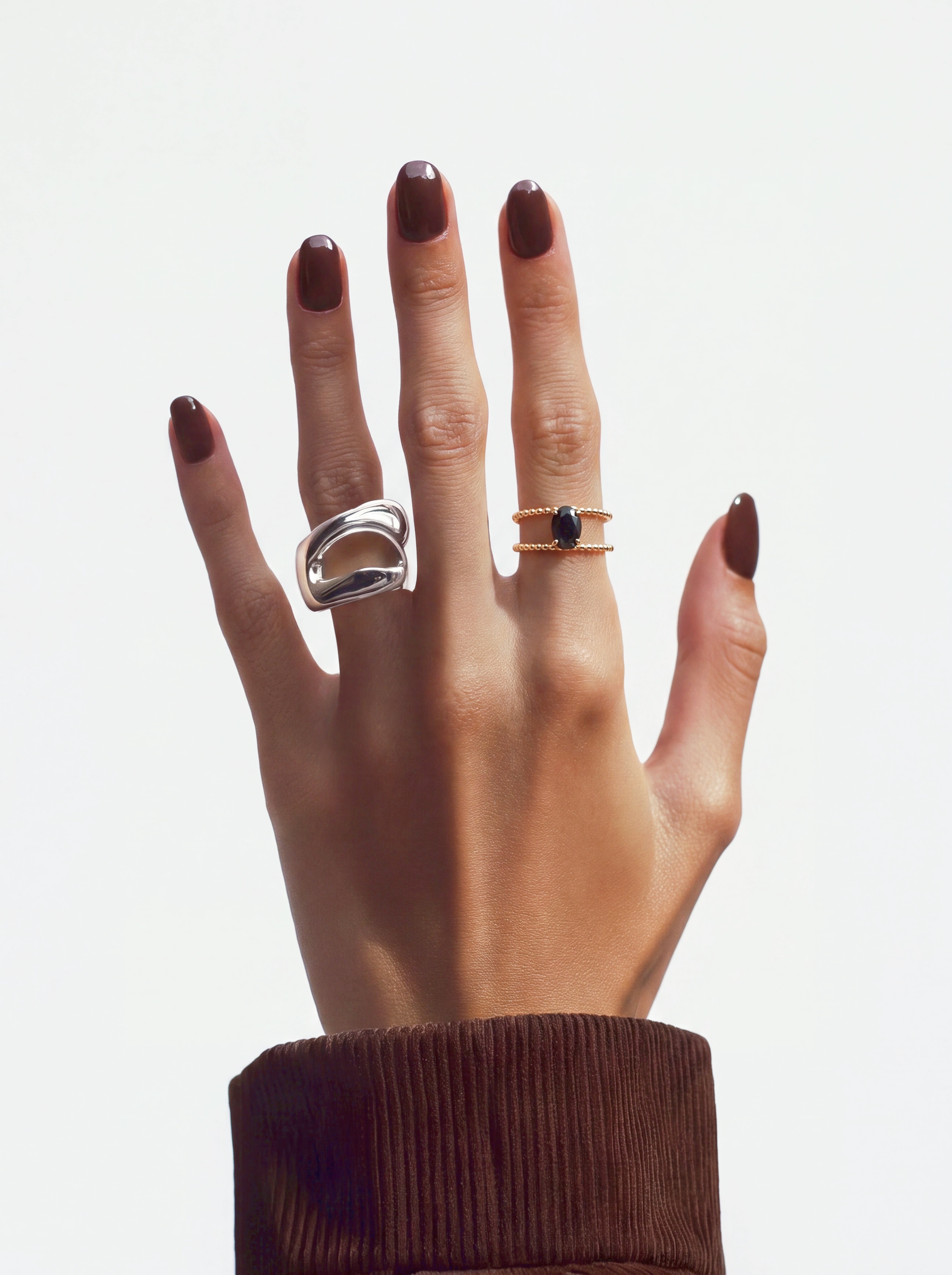 Double-Band Classic Black Onyx Ring