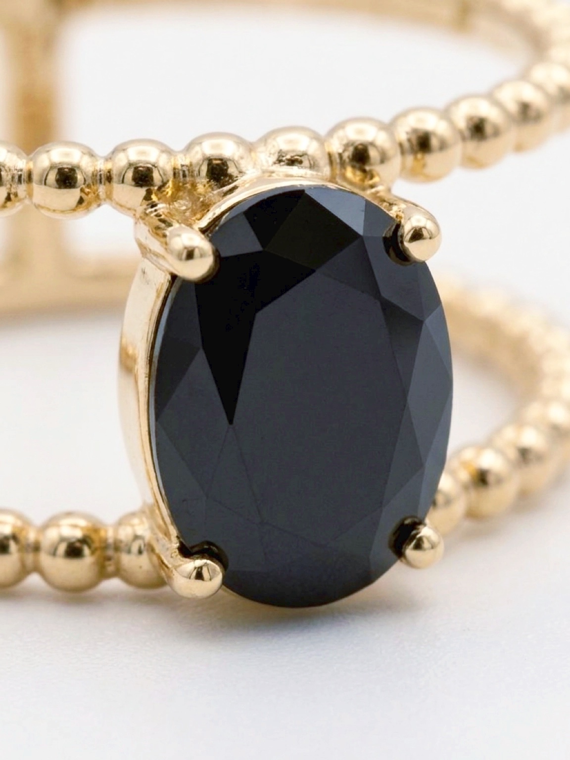 Double-Band Classic Black Onyx Ring