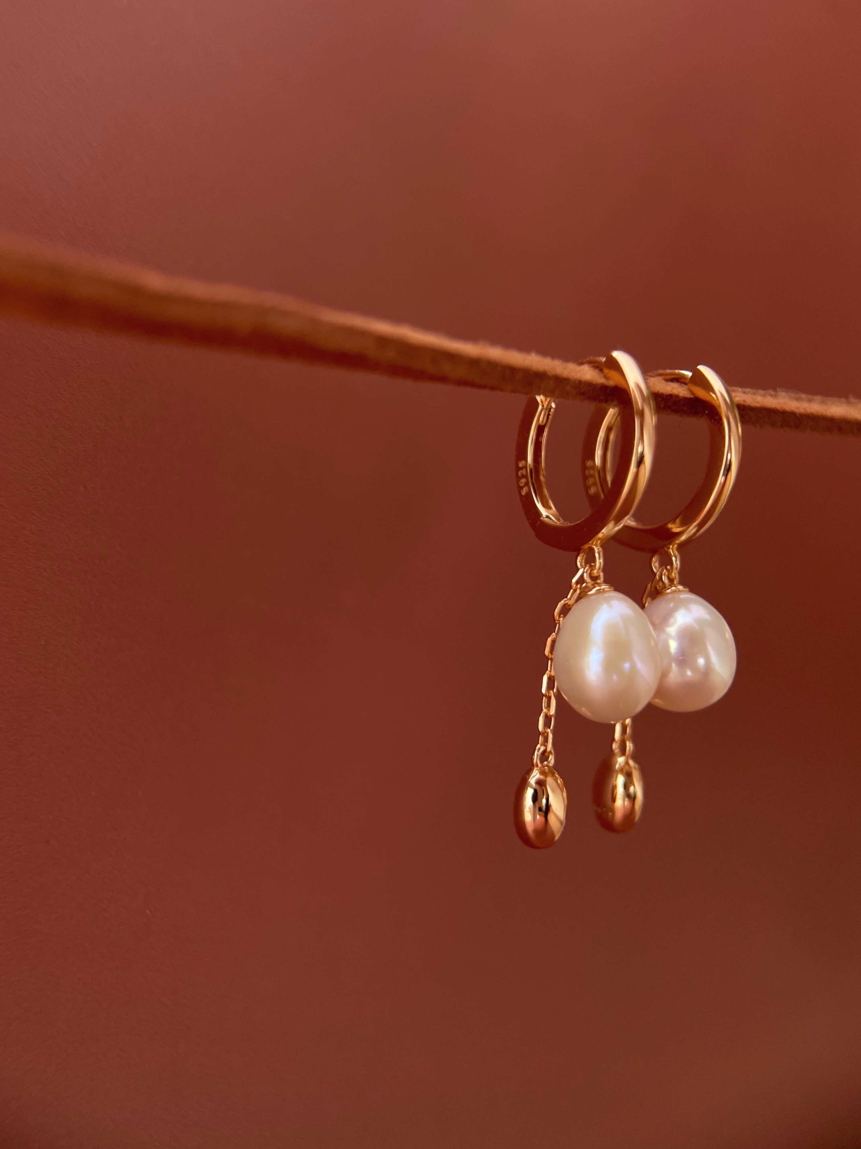 Pearl Keychain Earrings