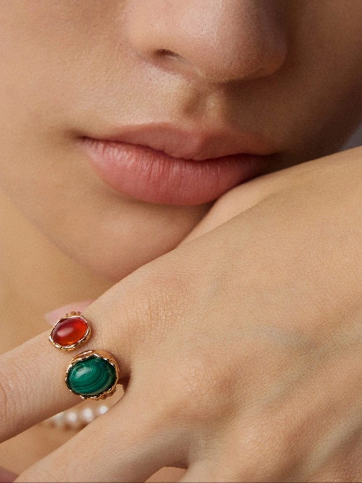 Covenant Clash | Gold Open Ring Multi Gemstone
