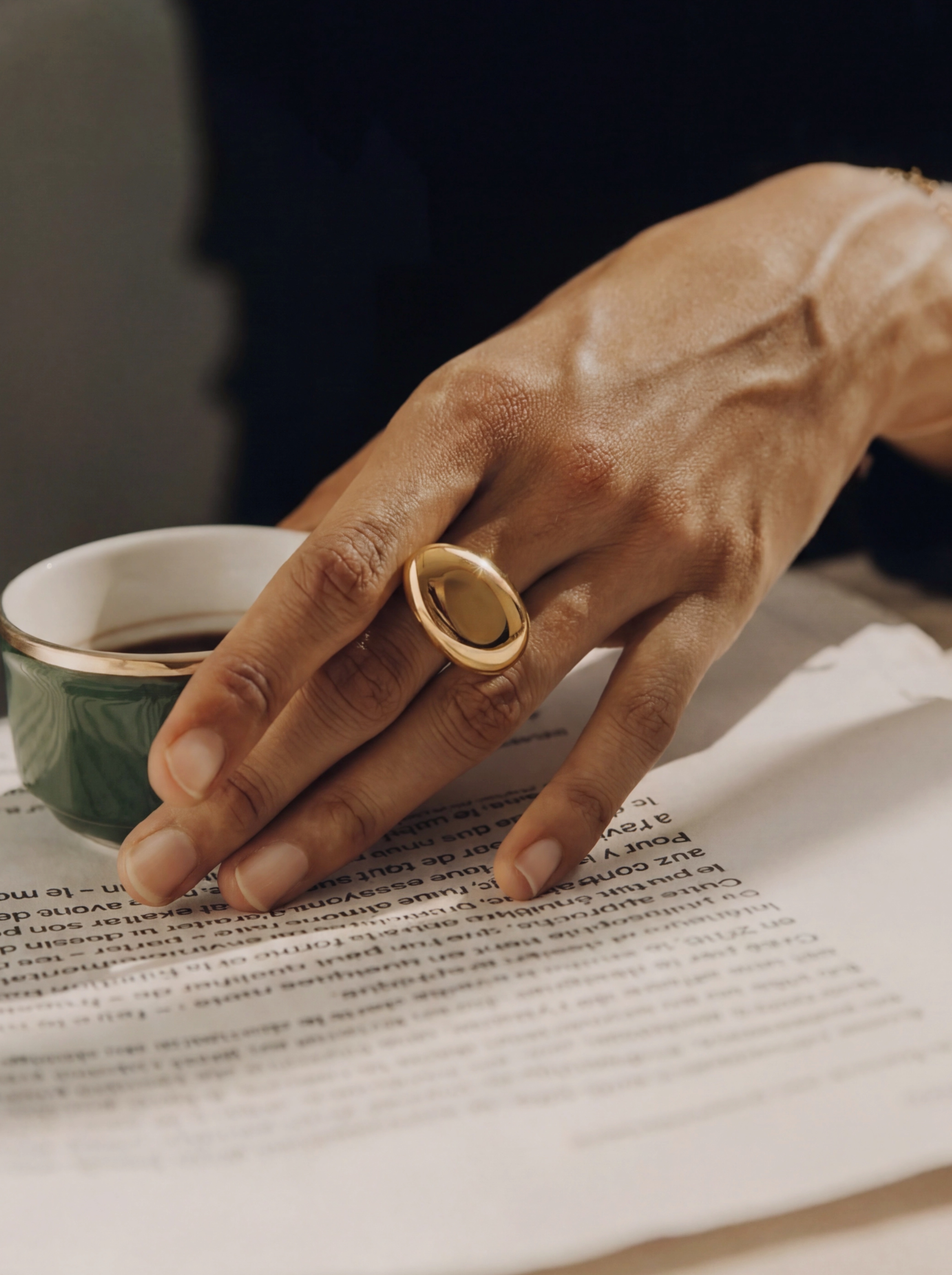 Minimal Gold Plain Open Ring