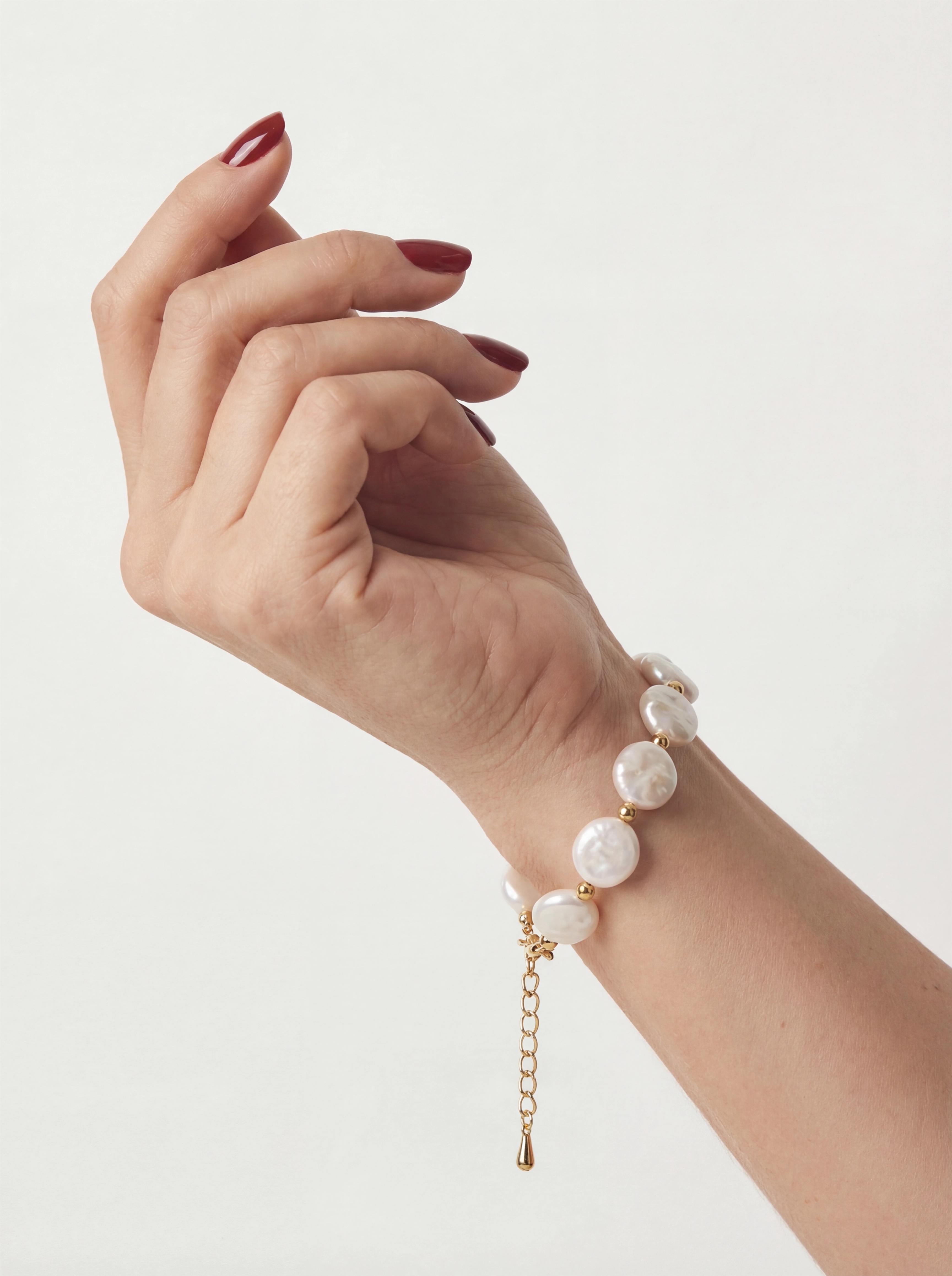 Button Baroque Pearl Bracelet