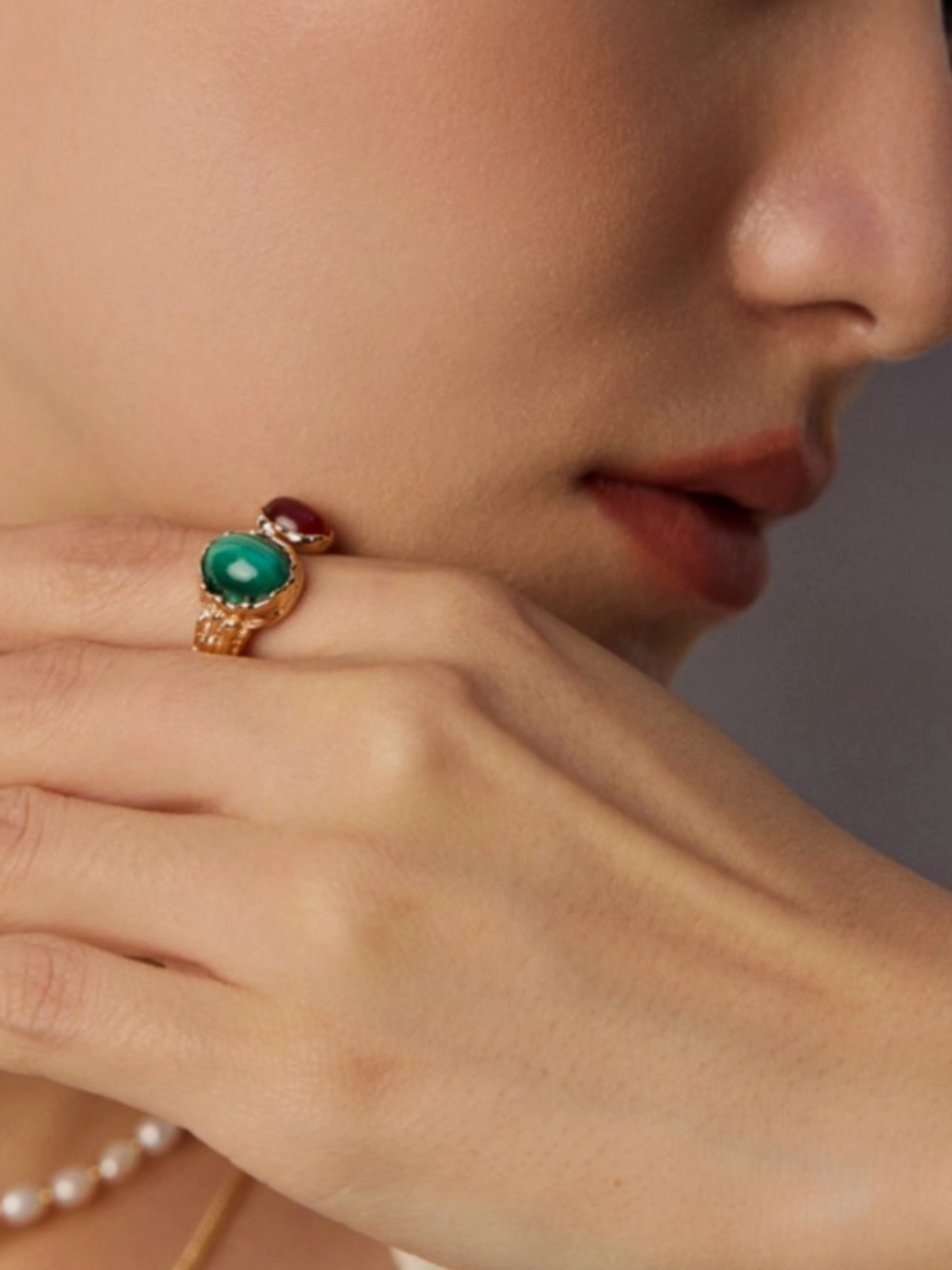 Covenant Clash | Gold Open Ring Multi Gemstone