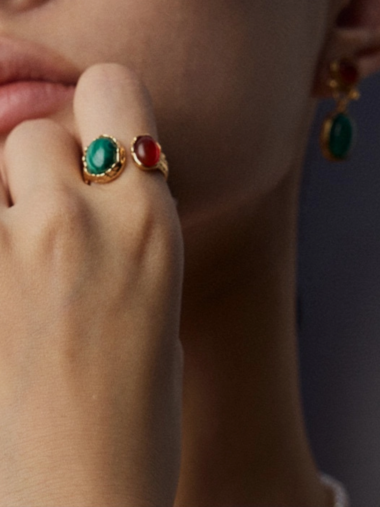 Covenant Clash | Gold Open Ring Multi Gemstone