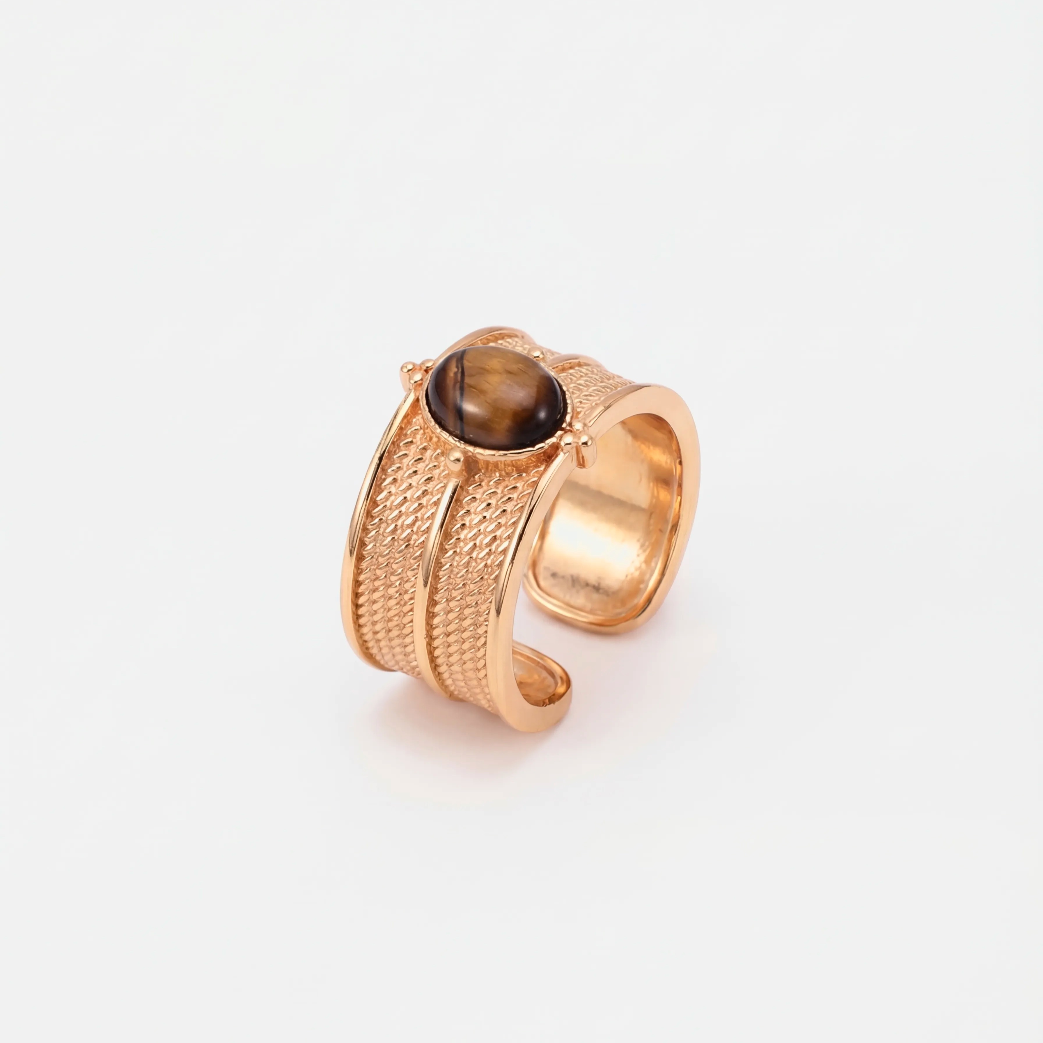 Eden Gaze｜Gold Ring with Tiger's Eye