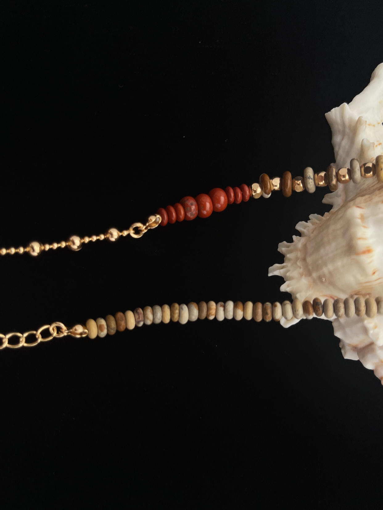 Terra Testamentum | Red Brown Multi Gemstone Pearl Beaded Necklace