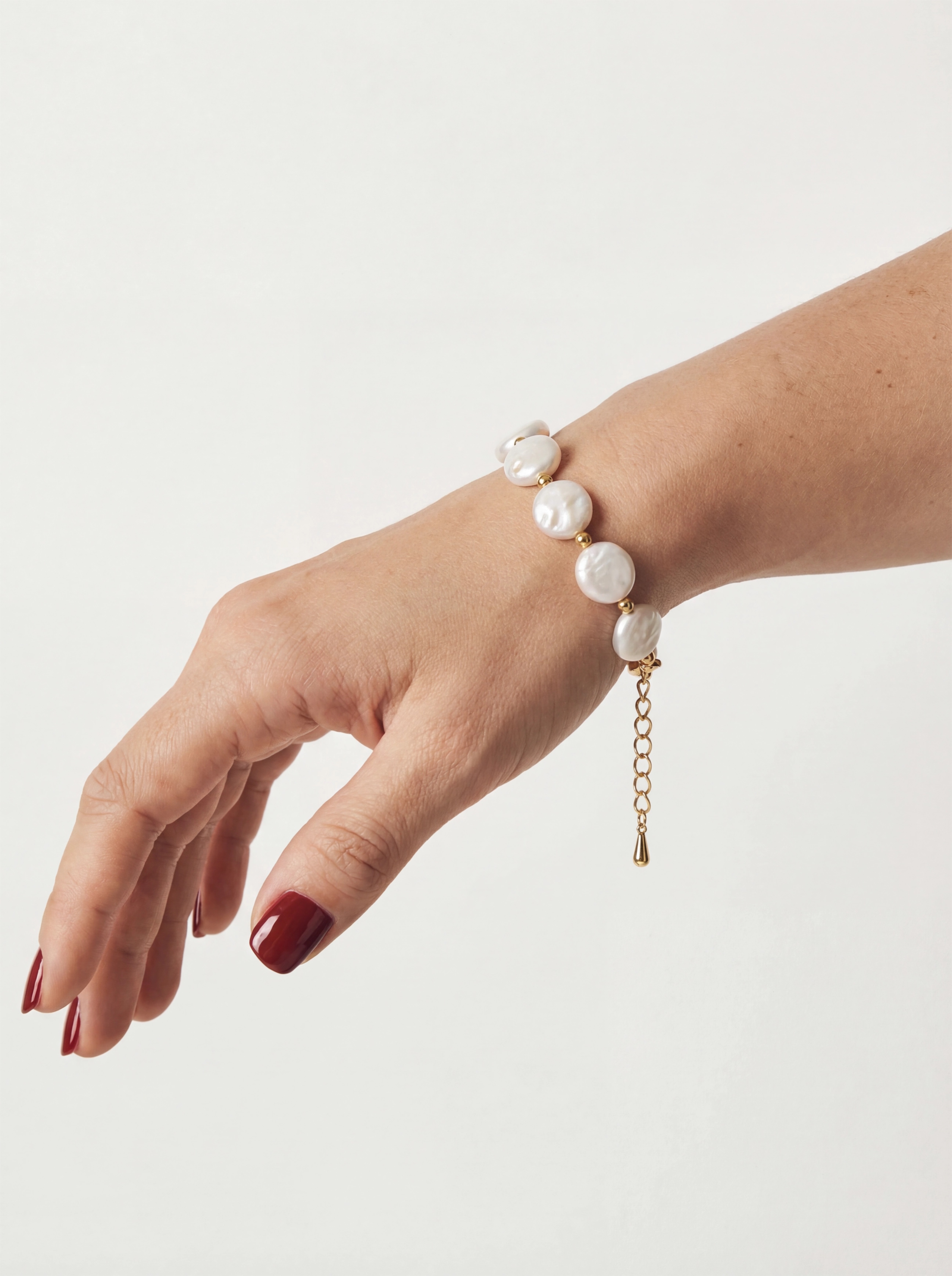 Button Baroque Pearl Bracelet