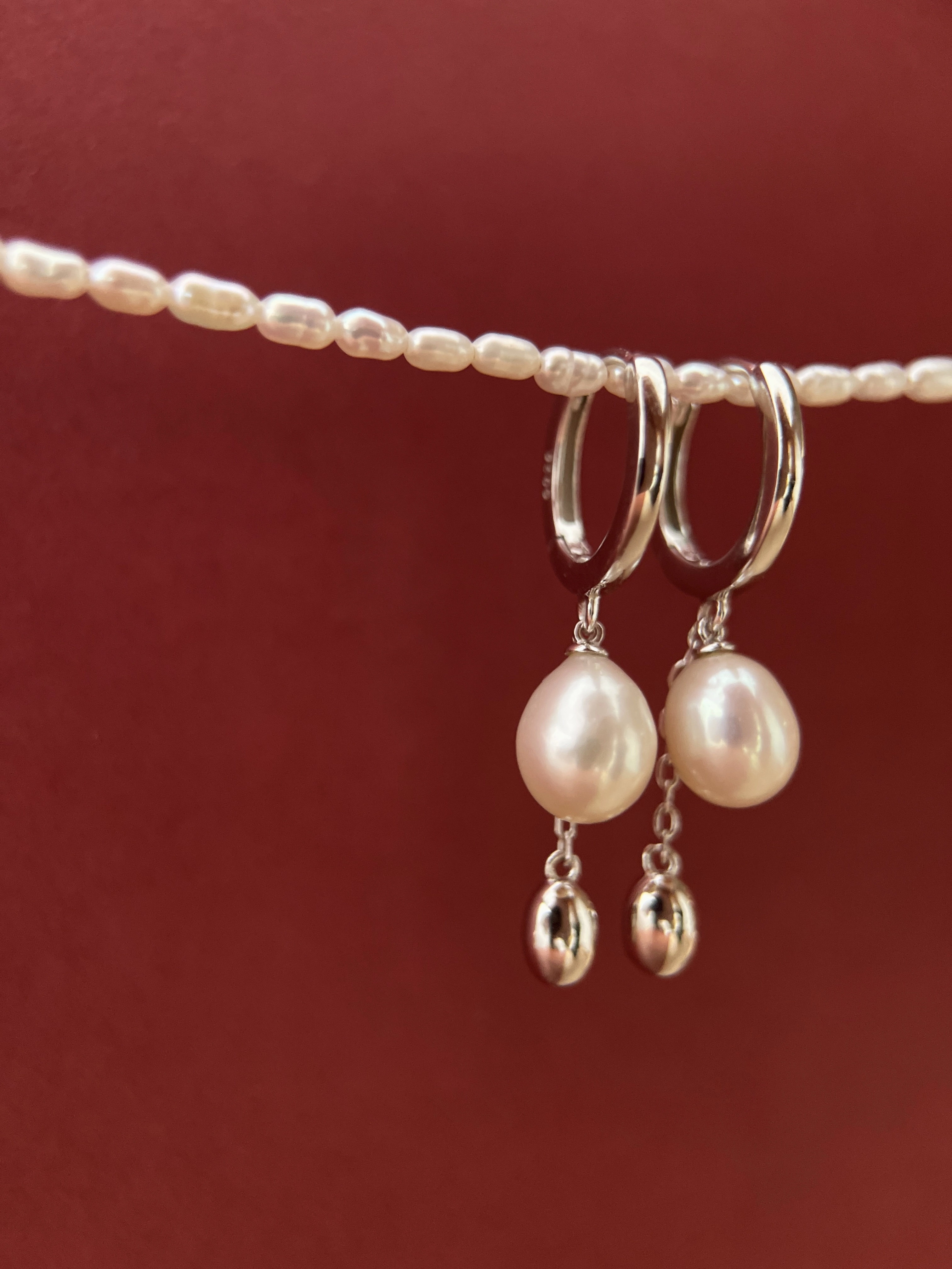 Pearl Keychain Earrings
