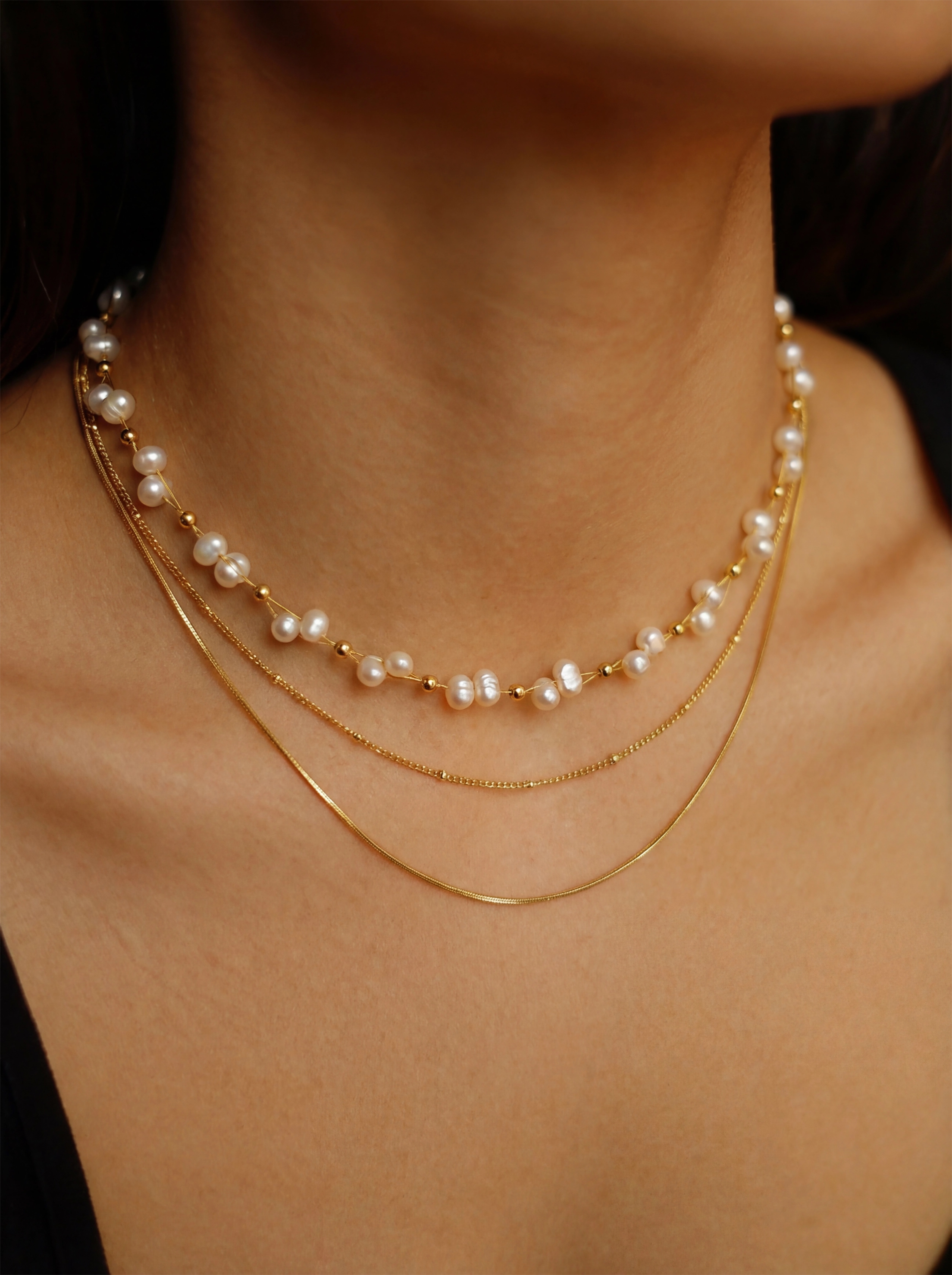 Knit Pearl Necklace