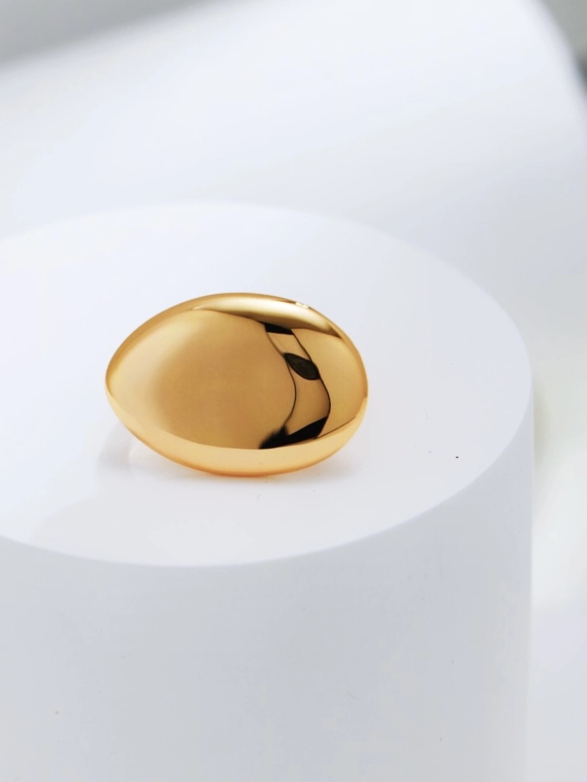 Minimal Gold Plain Open Ring