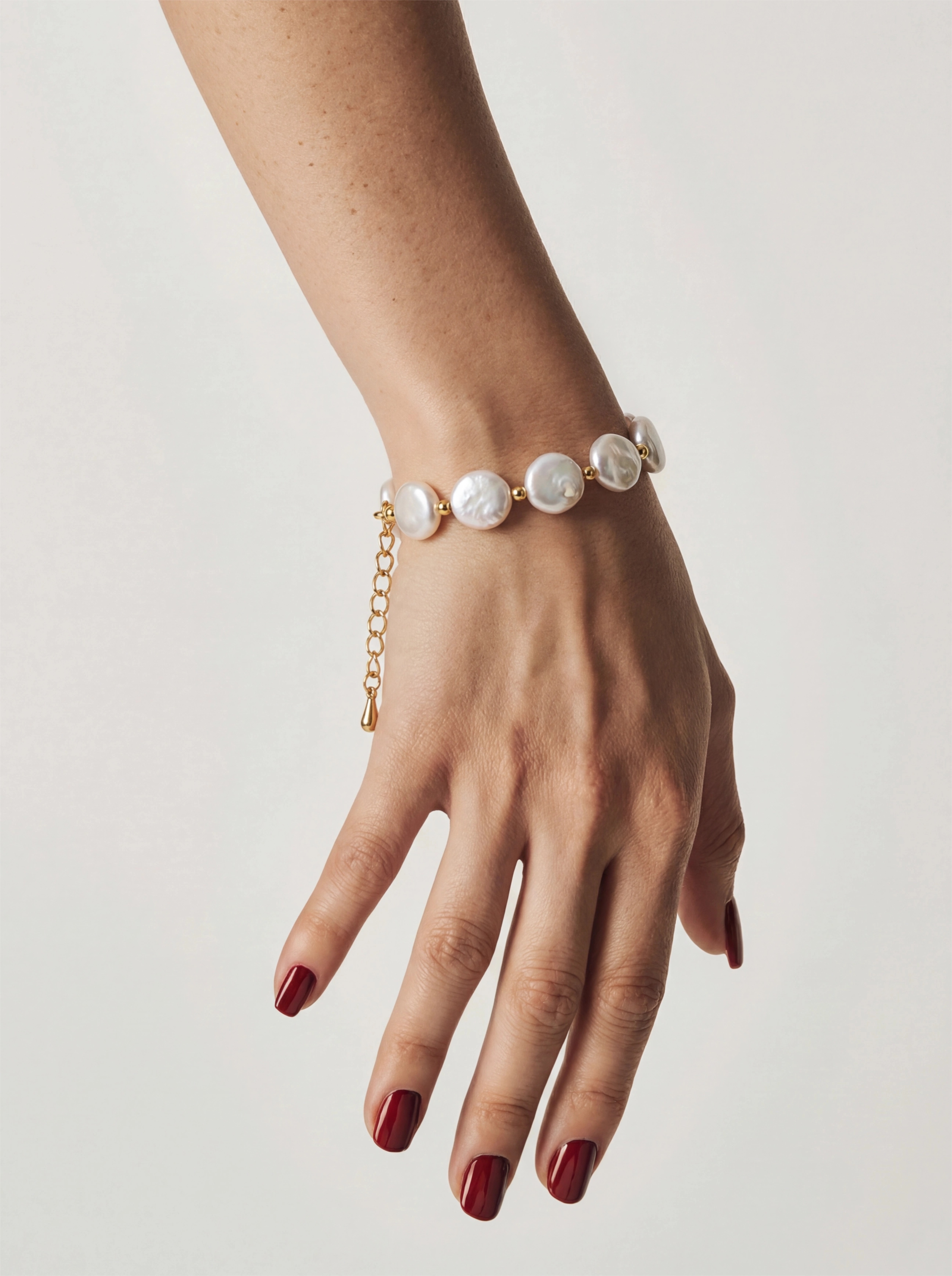 Button Baroque Pearl Bracelet