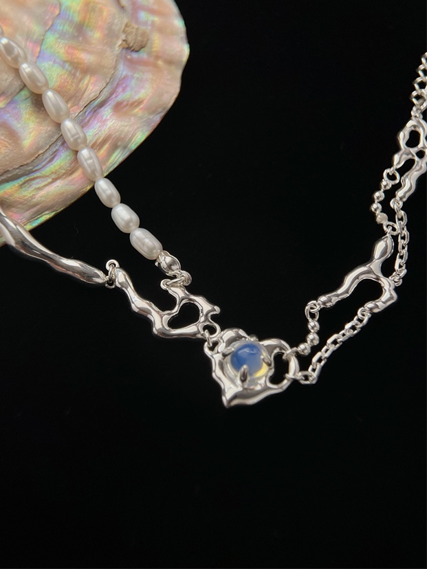 Lumen Ave | Sterling Silver Moonstone and Pearls Bracelet