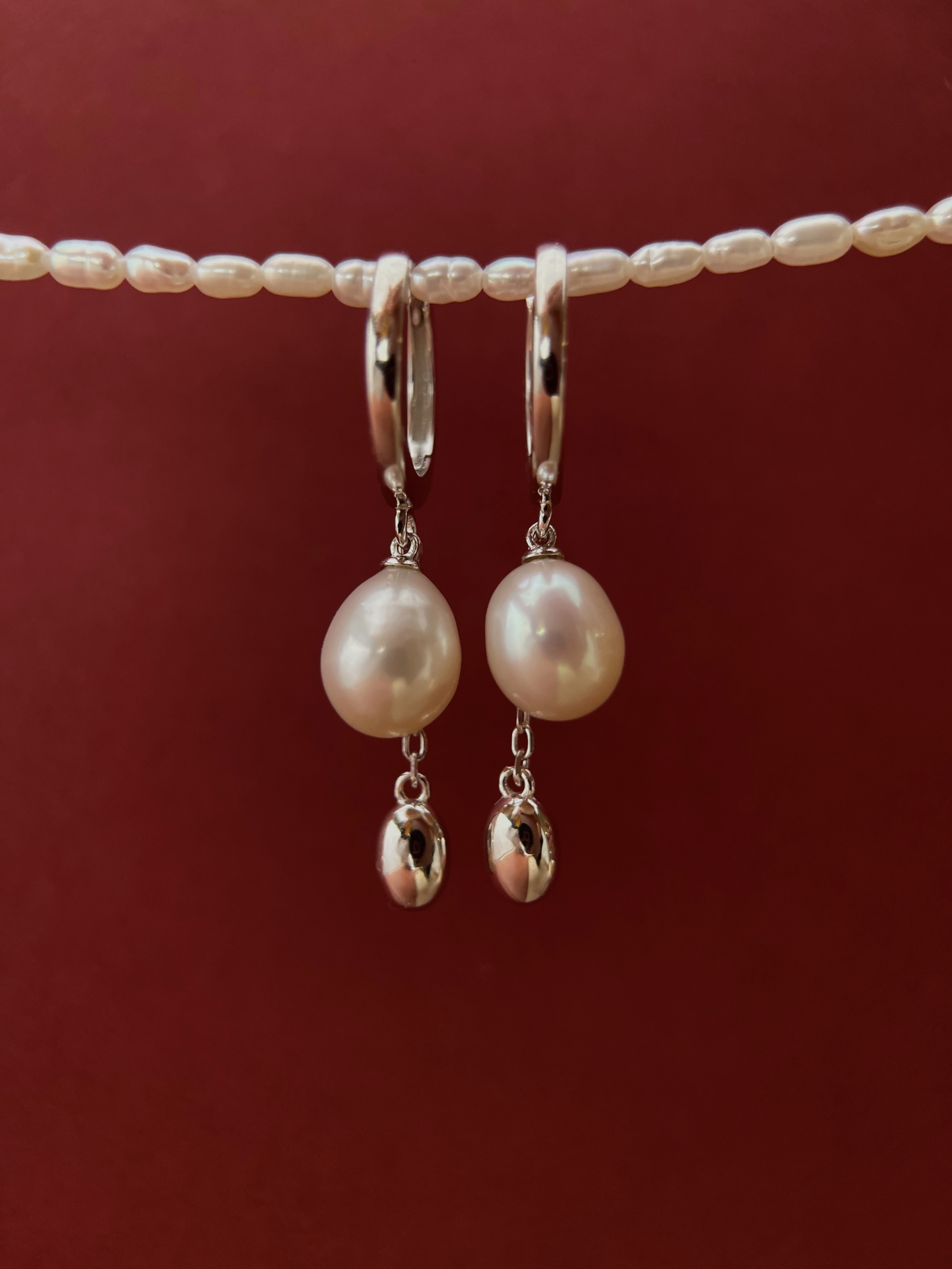 Pearl Keychain Earrings
