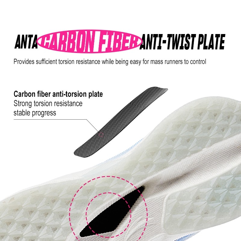 ANTA C202 5 Lite Sepatu Lari Pria untuk Pelari Maraton dengan Pelat Karbon 112455564