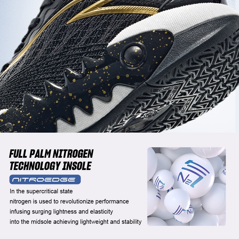 ANTA x Kyrie Irving KAI Shock Wave Team V2 Sepatu Basket Pria Sepatu Sneakers 112431106S