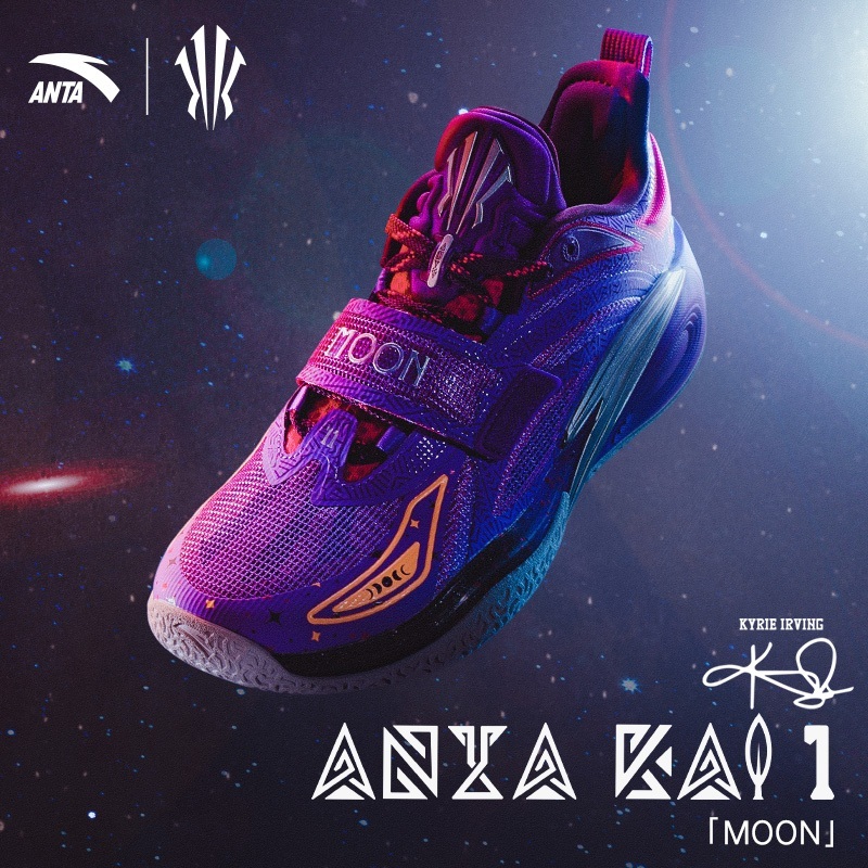 ANTA x Kyrie Irving KAI 1 SUN & MOON  Sepatu Basket Pria Anti-Selip Sepatu Sneakers Pria 1124D1113