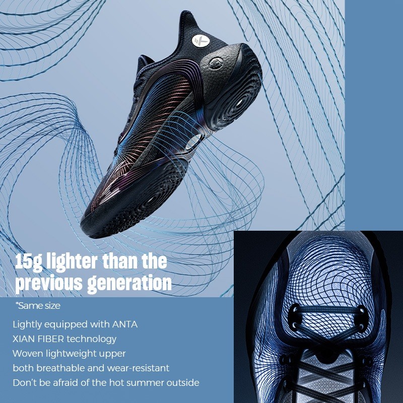 ANTA x Klay Thompson Three Point Rain 2 Sepatu Basket Pria Sepatu Sneakers 9124C1102