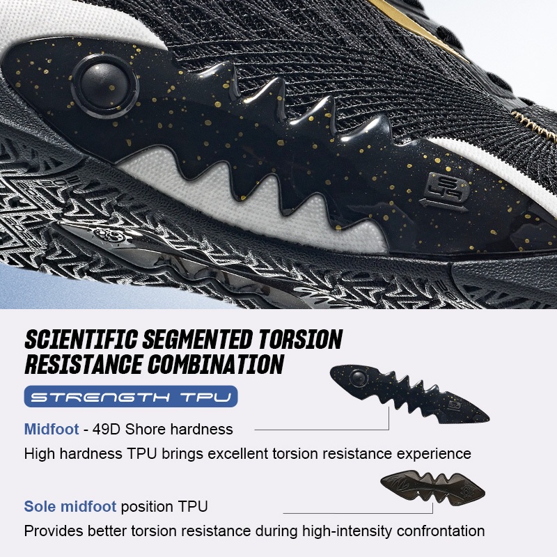 ANTA x Kyrie Irving KAI Shock Wave Team V2 Sepatu Basket Pria Sepatu Sneakers 112431106S