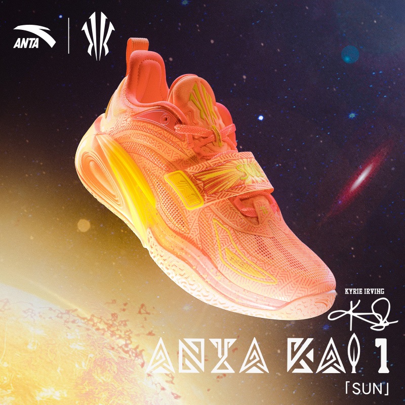 ANTA x Kyrie Irving KAI 1 SUN & MOON  Sepatu Basket Pria Anti-Selip Sepatu Sneakers Pria 1124D1113