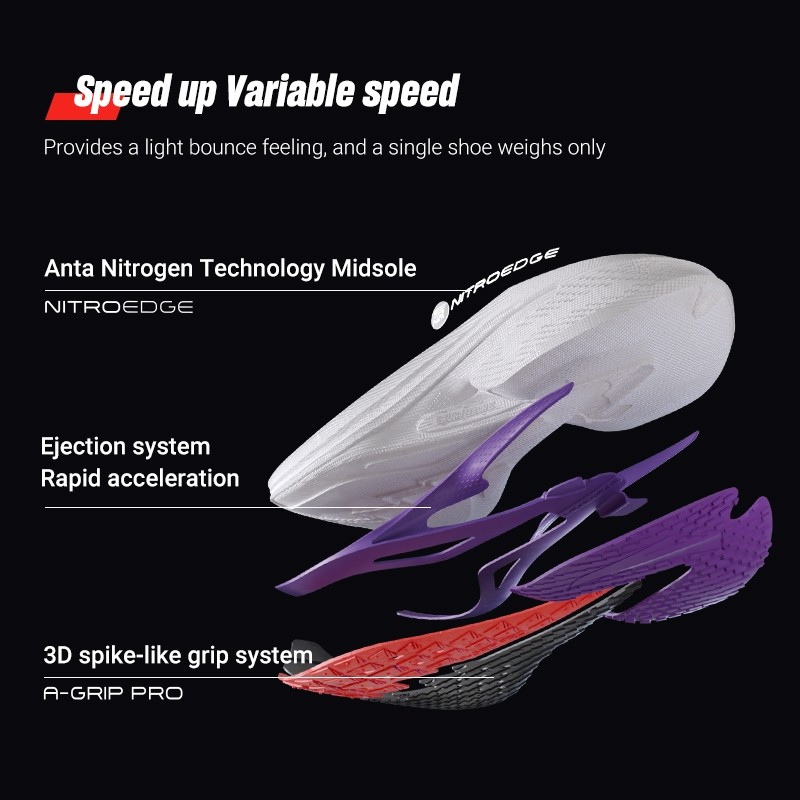 ANTA Mach 4 Sepatu Lari Pria Sepatu Running Pria Sepatu Sneakers1124A5583