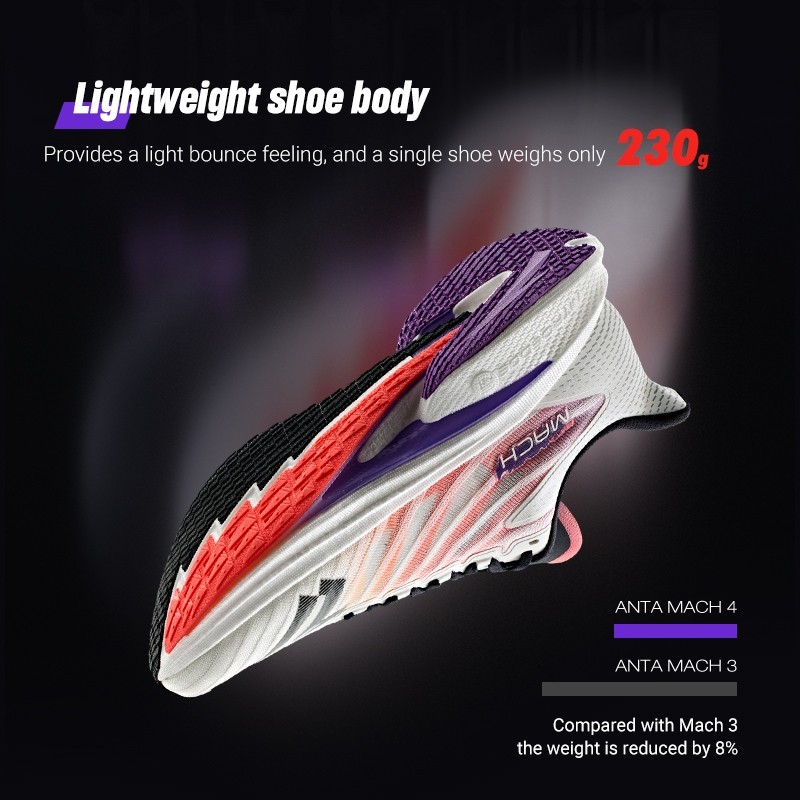 ANTA Mach 4 Sepatu Lari Pria Sepatu Running Pria Sepatu Sneakers1124A5583