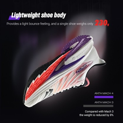 ANTA Mach 4 Sepatu Lari Pria Sepatu Running Pria Sepatu Sneakers1124A5583