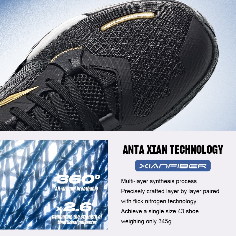 ANTA x Kyrie Irving KAI Shock Wave Team V2 Sepatu Basket Pria Sepatu Sneakers 112431106S