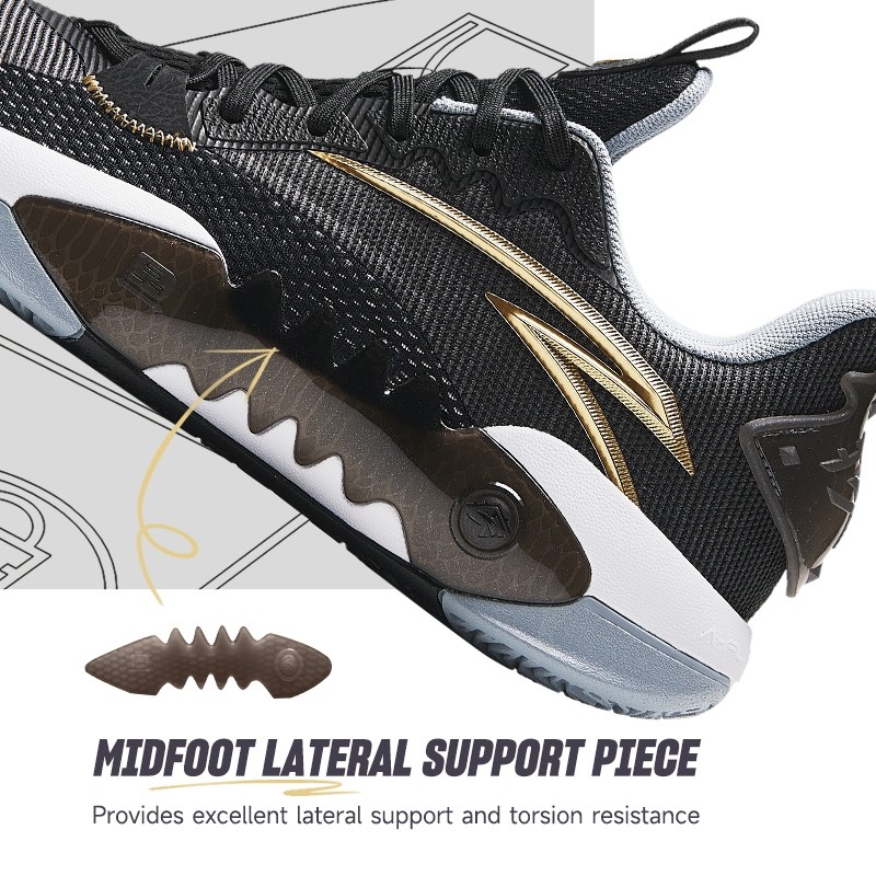 ANTA x Kyrie Irving Shock Wave Team Sepatu Basket Pria Sepatu Olahraga Basketball Shoes 1124B1611