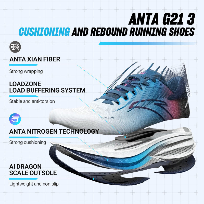 ANTA G21 3  Sepatu Lari Pria Sepatu Sneakers 112435562