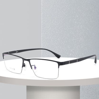 HALF-FRAME TITANIUM ALLOY BUSINESS ANTI-BLUE LIGHT READING GLASSES