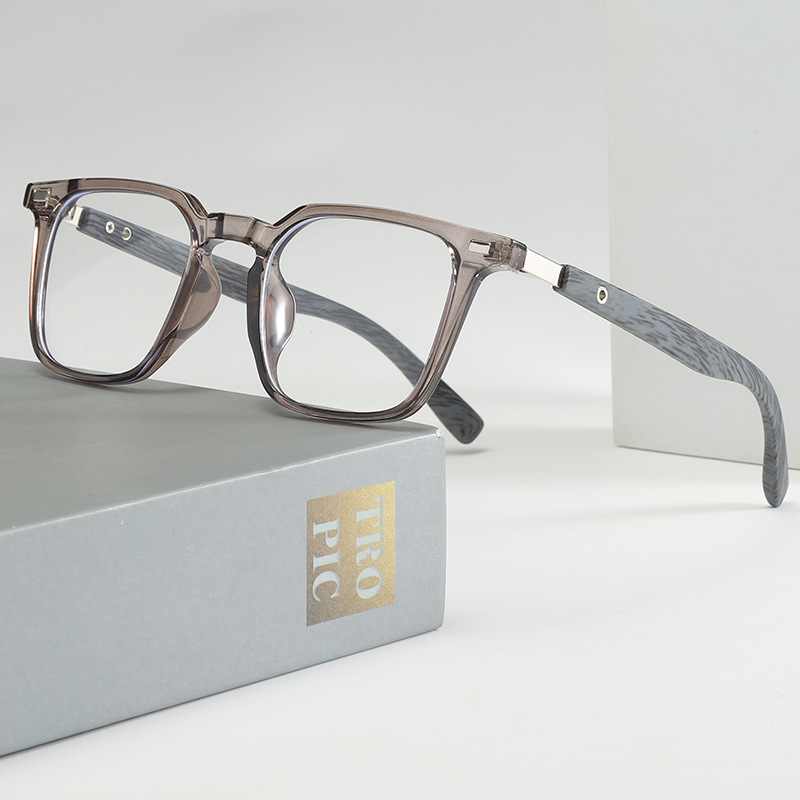 CLASSIC WOOD GRAIN LARGE FRAME ANTI-BLUE LIGHT READING GLASSES