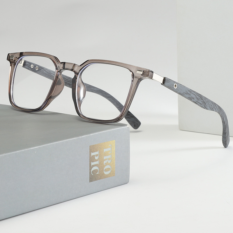 CLASSIC WOOD GRAIN LARGE FRAME ANTI-BLUE LIGHT READING GLASSES
