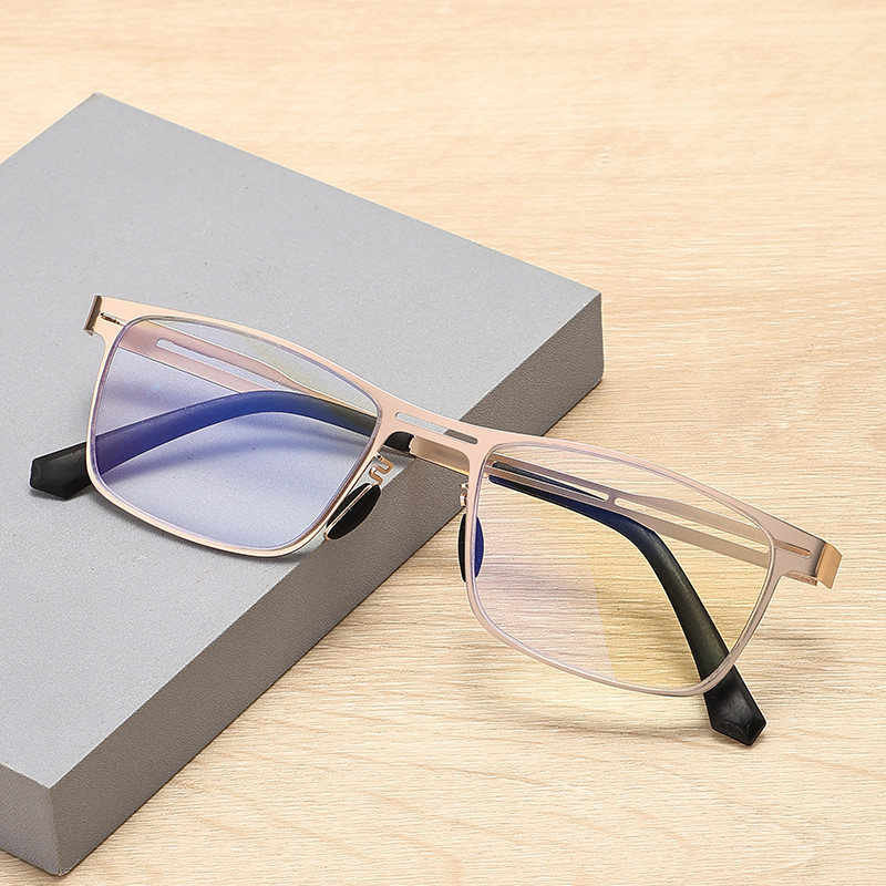 ファッションビジネス向け メタル大フレーム 多焦点調光メガネ