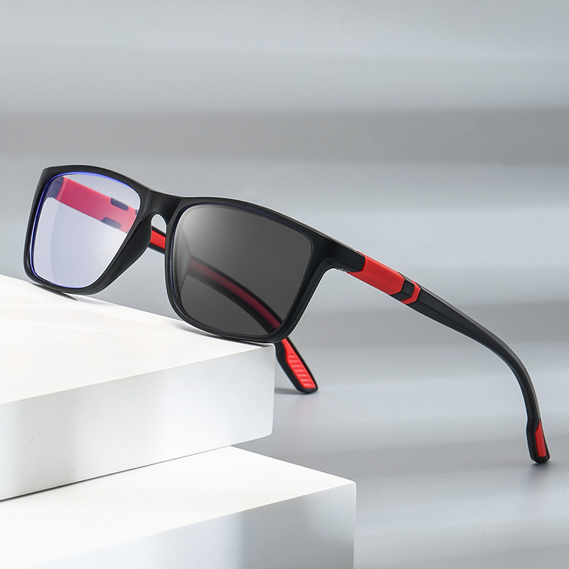 超軽量スタイリッシュ スクエアフレーム サイクリング用調光老眼鏡