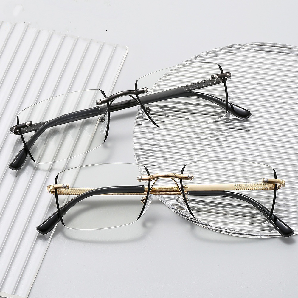FRAMELESS METAL EDGE ANTI-BLUE LIGHT READING GLASSES