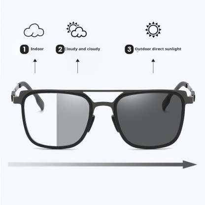 LARGE METAL FRAME PROGRESSIVE COLOR MULTI-FOCAL READING GLASSES