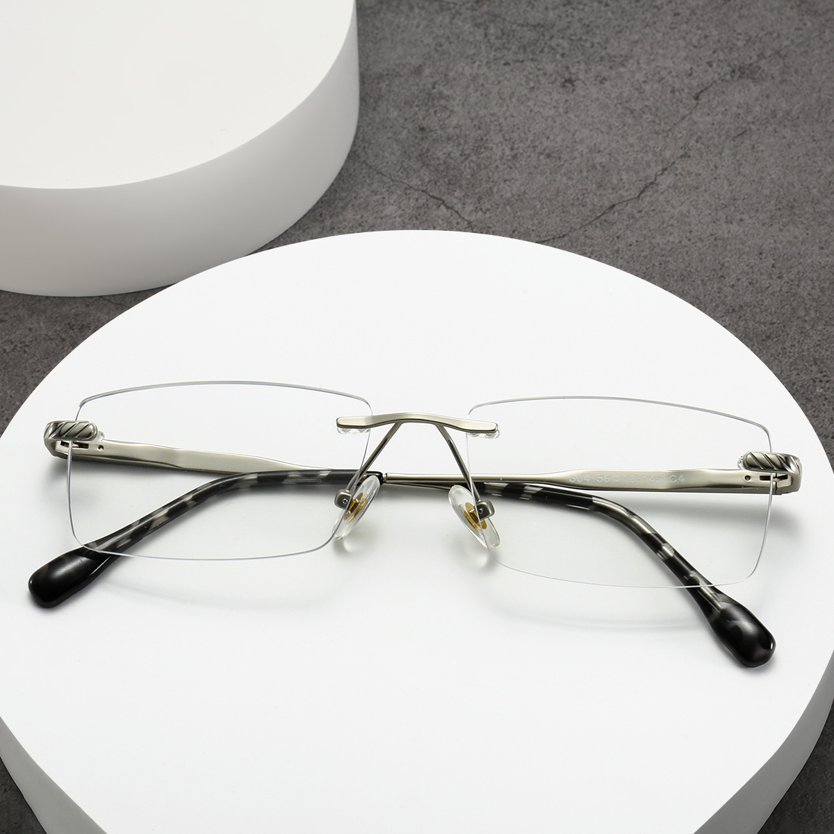 METAL SPRING FRAMELESS BLUE LIGHT BLOCKING READING GLASSES