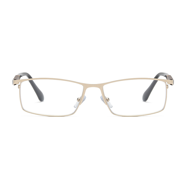 HALF-FRAME LIGHTWEIGHT METAL BLUE LIGHT BLOCKING READING GLASSES