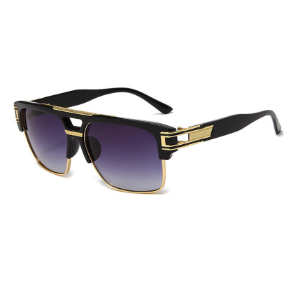 FASHION METAL HALF FULL FRAME SUNGLASSES