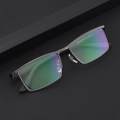 HALF-FRAME METAL ELASTIC BLUE LIGHT BLOCKING READING GLASSES