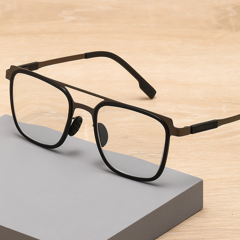 LARGE METAL FRAME PROGRESSIVE COLOR MULTI-FOCAL READING GLASSES