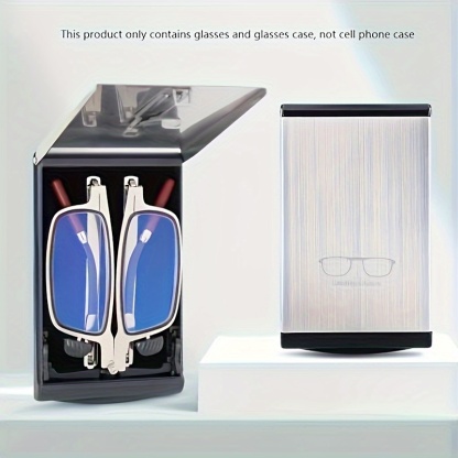 PORTABLE FOLDABLE READING GLASSES WITH CASE FOR MOBILE PHONE