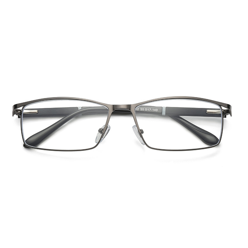 HALF-FRAME LIGHTWEIGHT METAL BLUE LIGHT BLOCKING READING GLASSES