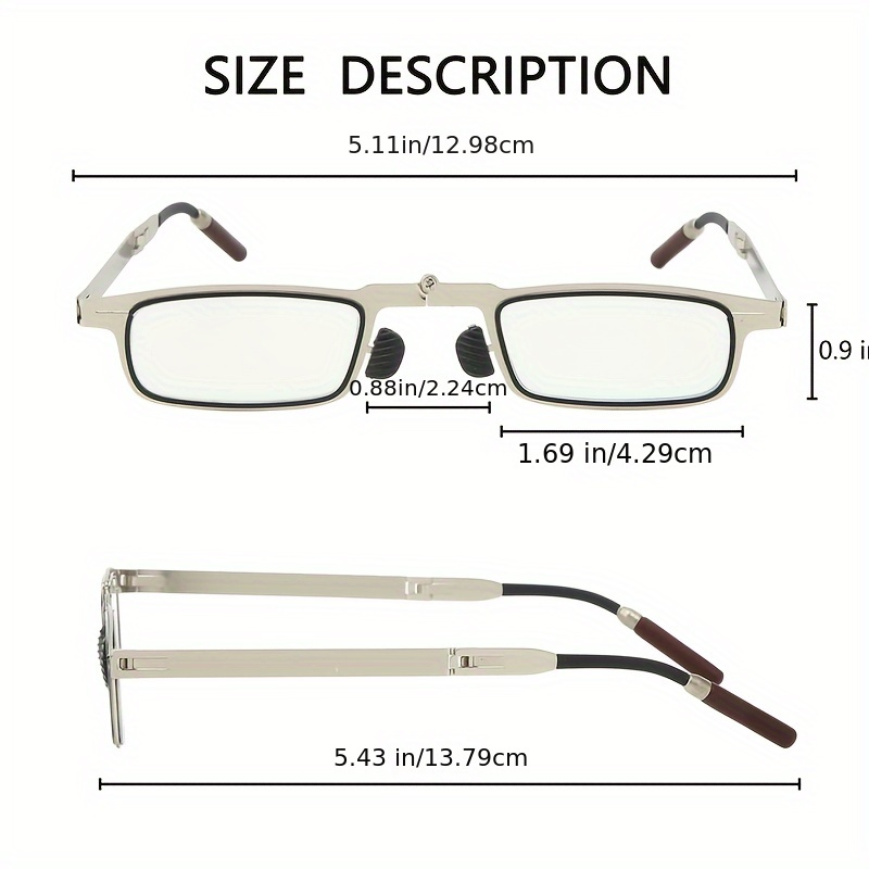 PORTABLE FOLDABLE READING GLASSES WITH CASE FOR MOBILE PHONE