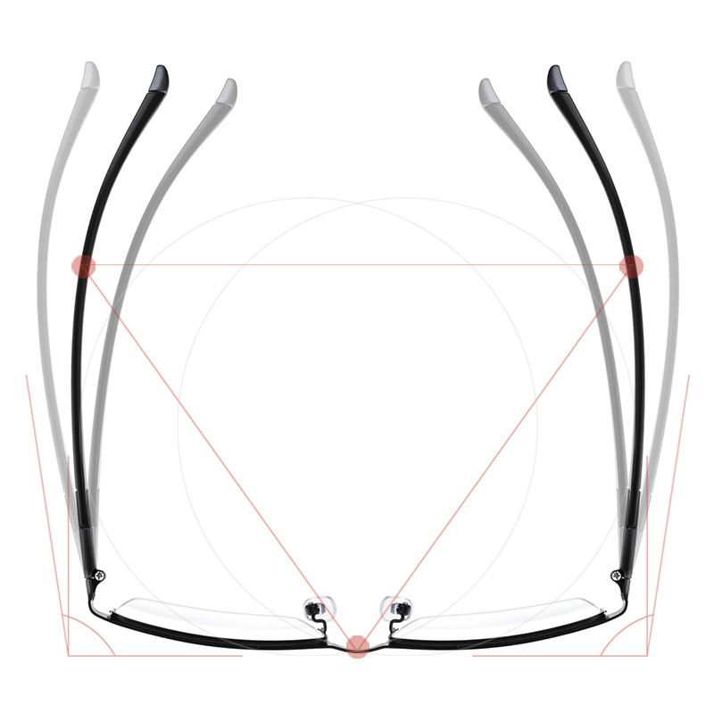 メタル製 超軽量 ハーフフレーム 調光 多焦点メガネ