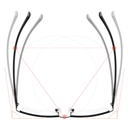 メタル製 超軽量 ハーフフレーム 調光 多焦点メガネ