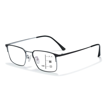 MEN'S HALF-FRAME PURE TITANIUM DEMAGNETIZING GLASSES