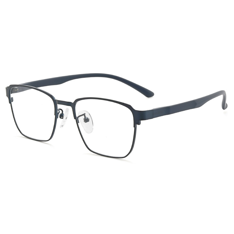 BUSINESS FULL FRAME SQUARE METAL ANTI-BLUE LIGHT READING GLASSES