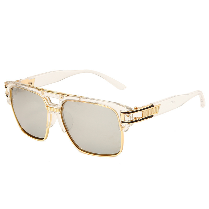 FASHION METAL HALF FULL FRAME SUNGLASSES