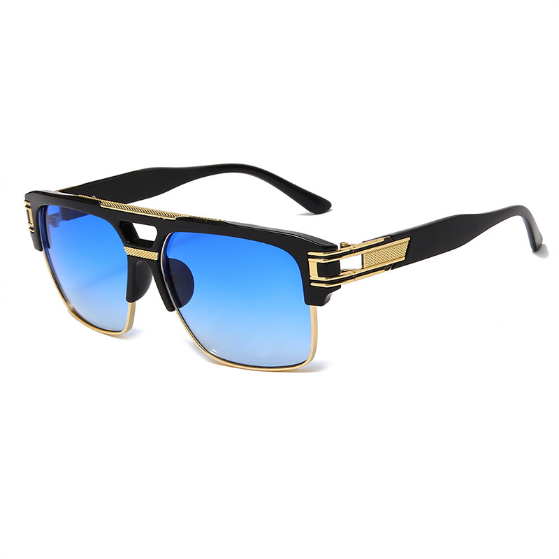 FASHION METAL HALF FULL FRAME SUNGLASSES